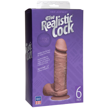 The Realistic Cock - UR3 - 6 Inch Brown - Not Very Vanilla