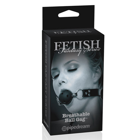 Pipedream Fetish Fantasy Series Limited Edition Adjustable Breathable Ball Gag Black - Not Very Vanilla