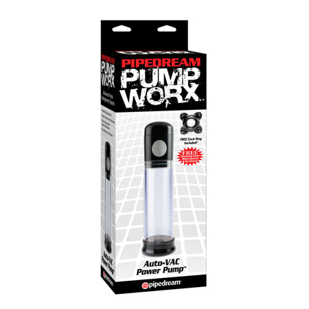 Pipedream Pump Worx Auto-VAC Power Pump Clear/Black - Not Very Vanilla