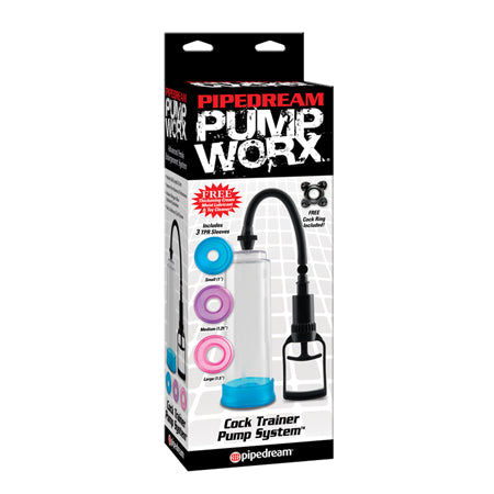 Pipedream Pump Worx 4-Piece Cock Trainer Pump System Clear/Assorted - Not Very Vanilla