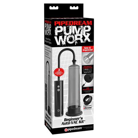 Pipedream Pump Worx Rechargeable Beginner's Auto-VAC Kit Black - Not Very Vanilla