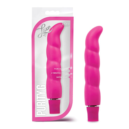 Blush Luxe Purity G Silicone Slimline G-Spot Vibrator Pink - Not Very Vanilla