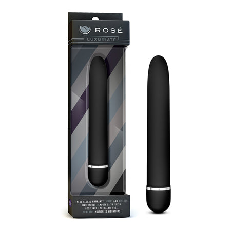 Blush Rose Luxuriate Classic Slimline Vibrator Black - Not Very Vanilla