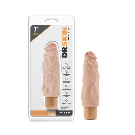 Blush Dr. Skin Vibe 9 Realistic 7.5 in. Vibrating Dildo Beige - Not Very Vanilla