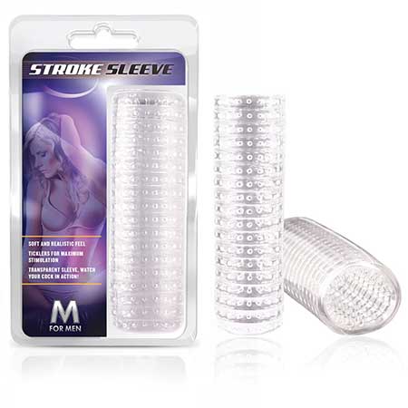 Blush M for Men Stroke Sleeve Reversible Stroker Clear - Not Very Vanilla