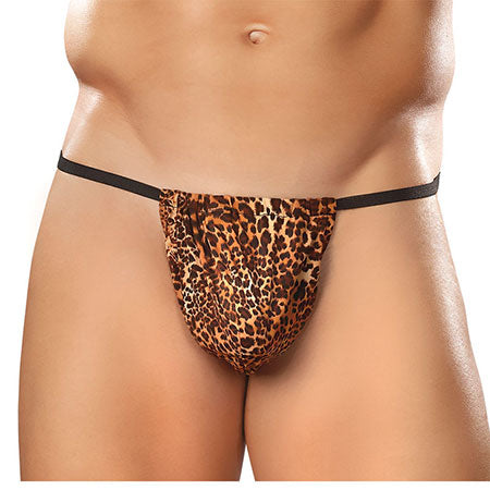 Male Power Animal Posing Strap Brown Leopard OS - Not Very Vanilla