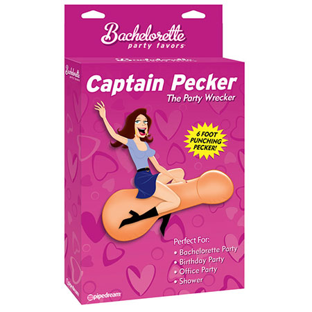 Pipedream Bachelorette Party Favors Captain Pecker The Party Wrecker Inflatable 6 ft. Pecker - Not Very Vanilla