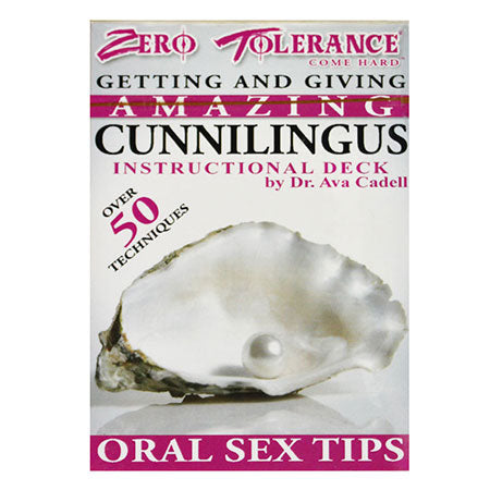 Zero Tolerance Getting & Giving Amazing Cunnilingus Instructional Card Deck - Not Very Vanilla