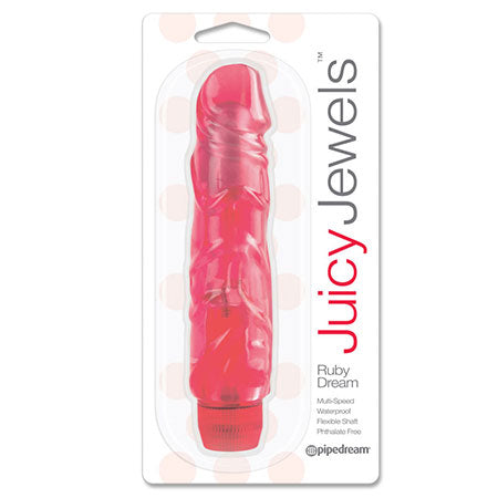 Pipedream Juicy Jewels Ruby Dream Flexible Realistic Vibrator Red - Not Very Vanilla