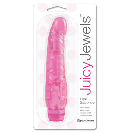 Pipedream Juicy Jewels Pink Sapphire Flexible Realistic Vibrator Pink - Not Very Vanilla