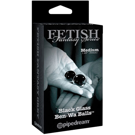 Pipedream Fetish Fantasy Series Limited Edition Black Glass Ben-Wa Balls Medium - Not Very Vanilla