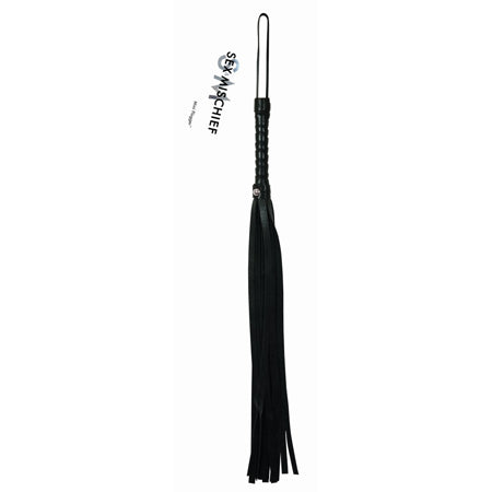 Sportsheets Sex & Mischief Mini Flogger Black - Not Very Vanilla