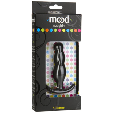 Mood - Naughty 3 - Medium Black Silicone Butt Plug - Not Very Vanilla