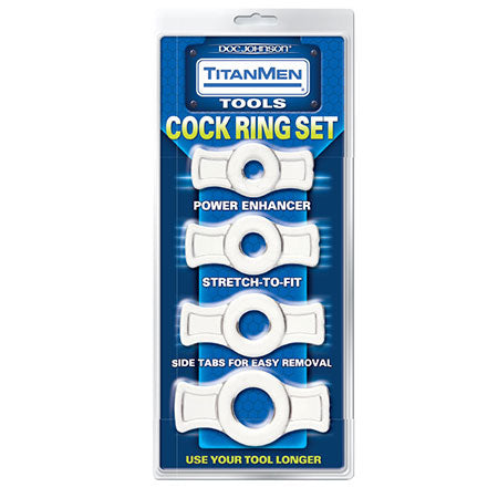 TitanMen - Cock Ring Set Clear - Not Very Vanilla