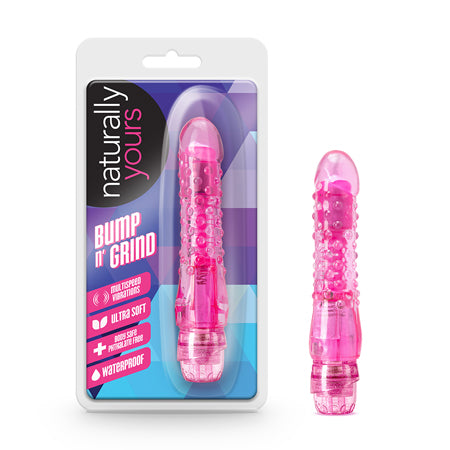 Blush Naturally Yours Bump n' Grind Textured Slimline Vibrator Pink - Not Very Vanilla