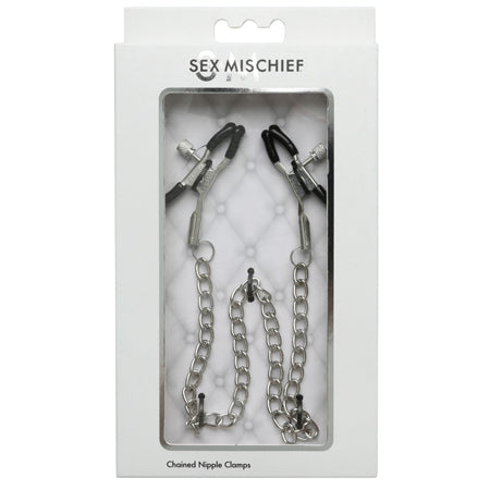 Sportsheets Sex & Mischief Adjustable Chained Nipple Clamps - Not Very Vanilla