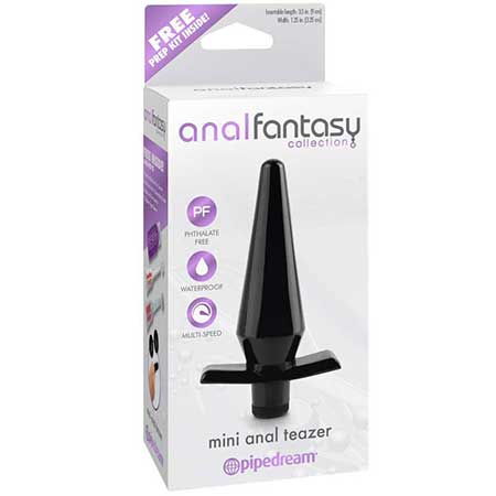 Pipedream Anal Fantasy Collection Vibrating Mini Anal Teazer Black - Not Very Vanilla