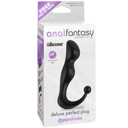 Pipedream Anal Fantasy Collection Silicone Deluxe Perfect Plug Black - Not Very Vanilla