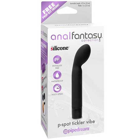 Pipedream Anal Fantasy Collection Silicone P-Spot Tickler Vibe Black - Not Very Vanilla