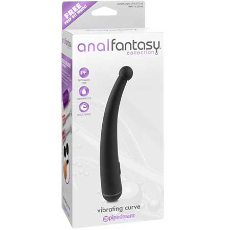 Pipedream Anal Fantasy Collection Vibrating Curve Prostate Massager Black - Not Very Vanilla