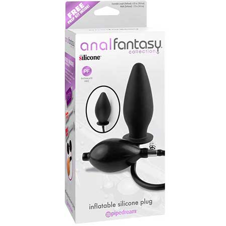 Pipedream Anal Fantasy Collection Inflatable Silicone Plug Black - Not Very Vanilla