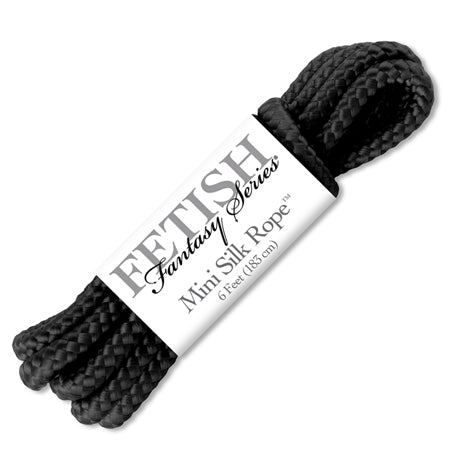 Pipedream Fetish Fantasy Series Mini Silk Rope 1.8 m / 6 ft. Black - Not Very Vanilla