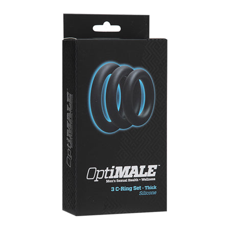 OptiMALE – 3 C-Ring Set – Thick Black - Not Very Vanilla