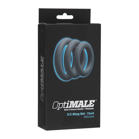 OptiMALE – 3 C-Ring Set – Thick Slate - Not Very Vanilla