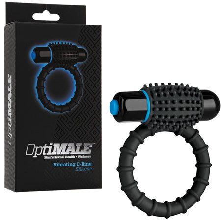 OptiMALE – Vibrating C-Ring Black - Not Very Vanilla