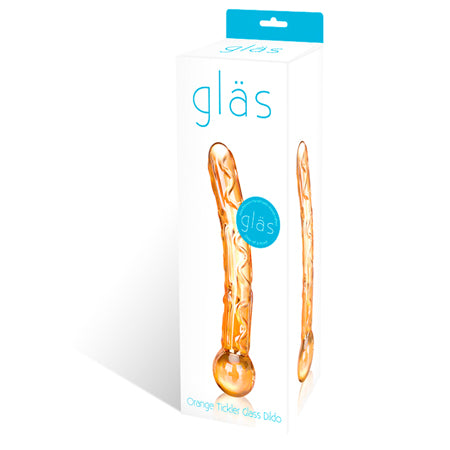 Glas 7.5 in. Orange Tickler Glass Dildo - Not Very Vanilla