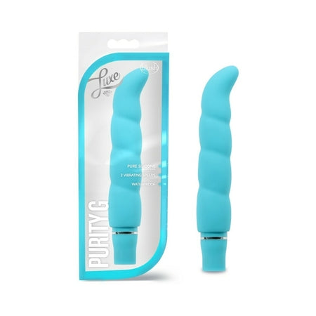 Blush Luxe Purity G Silicone Slimline G-Spot Vibrator Aqua - Not Very Vanilla