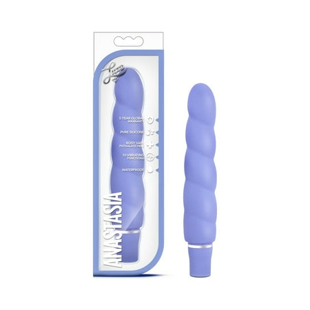 Blush Luxe Anastasia Silicone Slimline Vibrator Periwinkle - Not Very Vanilla