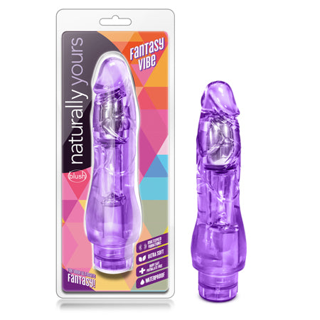 Blush Naturally Yours Fantasy Vibe Realistic 8.5 in. Vibrating Dildo Purple - Not Very Vanilla