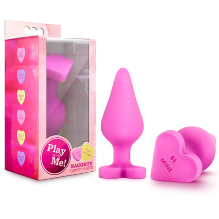 Blush Play with Me Naughty Candy Hearts 'Be Mine' Anal Plug Pink - Not Very Vanilla