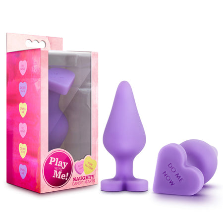 Blush Play with Me Naughty Candy Hearts 'Do Me Now' Anal Plug Purple - Not Very Vanilla