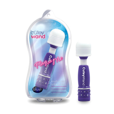 Blush Play with Me Cutey Wand Mini Vibrator Purple - Not Very Vanilla