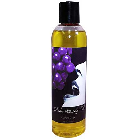 Earthly Body Edible Massage Oil Grape 8oz. - Not Very Vanilla