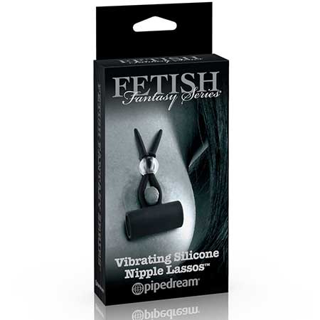 Pipedream Fetish Fantasy Series Limited Edition Vibrating Silicone Nipple Lassos Black - Not Very Vanilla