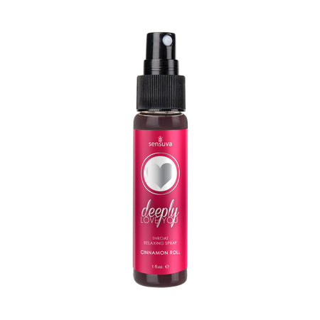 Sensuva Deeply Love You Throat Relaxing Spray Cinnamon Roll 1 oz. Bottle - Not Very Vanilla