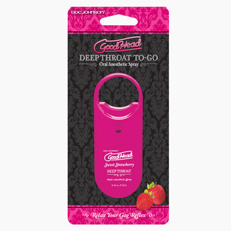 Goodhead to Go - Deep Throat Spray .33oz. Sweet Strawberry - Not Very Vanilla