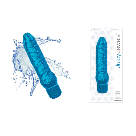 Pipedream Juicy Jewels Cobalt Breeze Flexible Realistic Vibrator Blue - Not Very Vanilla