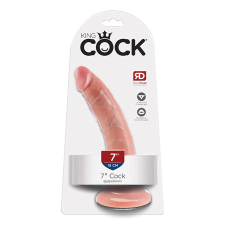 Pipedream King Cock 7 in. Cock Realistic Dildo With Suction Cup Beige - Not Very Vanilla