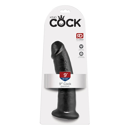 Pipedream King Cock 9 in. Cock Realistic Dildo With Suction Cup Black - Not Very Vanilla