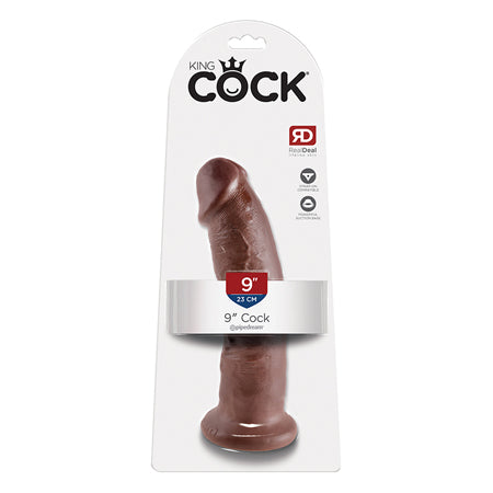 Pipedream King Cock 9 in. Cock Realistic Dildo With Suction Cup Brown - Not Very Vanilla