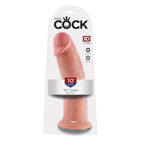 Pipedream King Cock 10 in. Cock Realistic Dildo With Suction Cup Beige - Not Very Vanilla