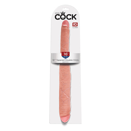 Pipedream King Cock 16 in. Tapered Double Dildo Realistic Beige - Not Very Vanilla