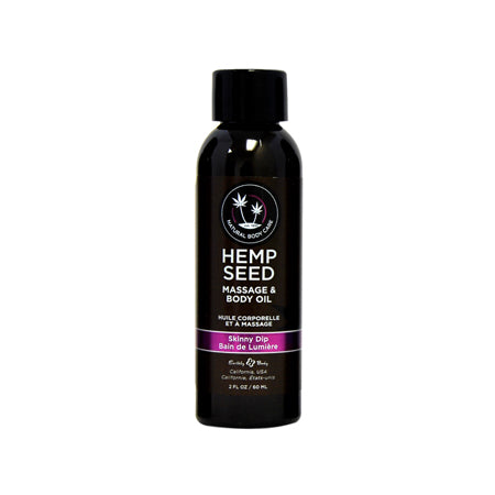 Earthly Body Hemp Seed Massage Oil Skinny Dip 2 oz. - Not Very Vanilla