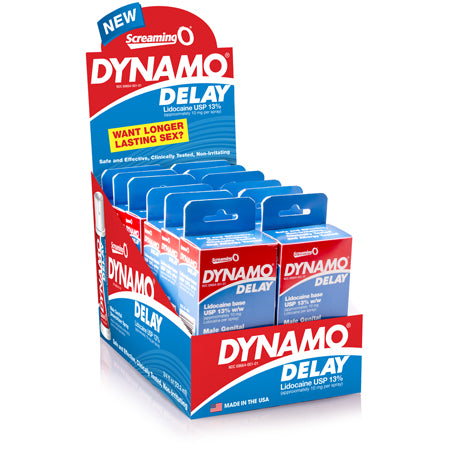 Screaming O Dynamo Delay Spray 0.75oz Counter Display of 12 - Not Very Vanilla