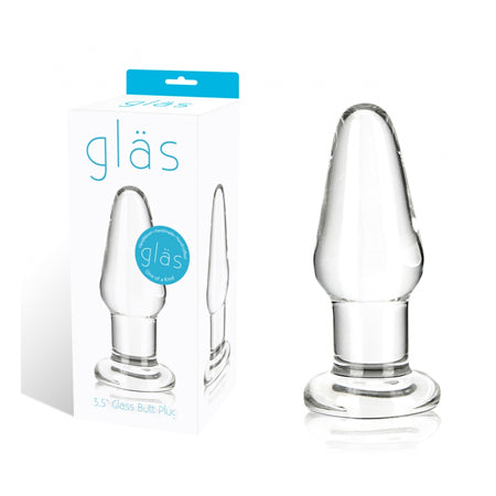 Glas 3.5 in. Glass Butt Plug - Not Very Vanilla