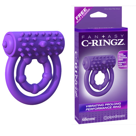 Pipedream Fantasy C-Ringz Silicone Vibrating Prolong Performance Ring Purple - Not Very Vanilla